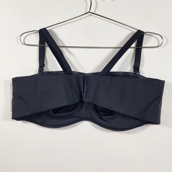 Cacique Lane Bryant Black Smooth Lightly Lined Multi Way Strapless Bra 44C Black - Picture 5 of 5
